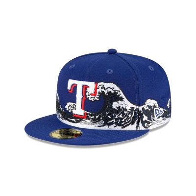 Sapca New Era Texas Rangers MLB Wave 59FIFTY Fitted - Albastri